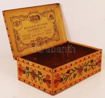 Gerbeaud fém doboz, foltos, / 
Gerbeaud metal box, 22×14 cm