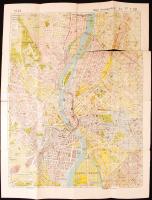 1944 Budapest közlekedési térképe. Stoits Gy. Utcajegyzékkel. 49x66 cm (kisebb szakadásokkal, ceruzás bejelöléssel)