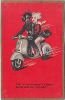 Krampus on motorbike (fa)