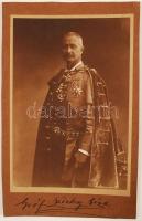 cca 1900 Gróf Zichy Géza  (1849-1924) író, kamarás, főrendiházi tag aláírt fényképe. 12×17,5 cm