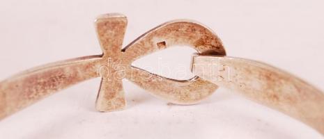 Ezüst (Ag.) karkötő, jelzett, d:5 cm, nettó:12 g