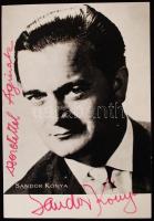 1950-60-as évek. Kónya Sándor operaénekes (1923-2002) portréja, a tenor dedikálásával. Hátlapján Kón...