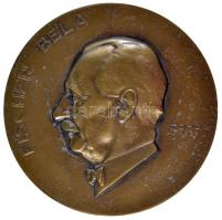 Szomor László (1908-1980) 1939. "Fischer Béla / Baranya Vármegyei Gyümölcstermelők Egyesülete - A gyümölcs termesztés fejlesztése terén elért kiváló eredményért" Br plakett (89mm) T:2-