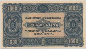 1923. 1000K T.W. nyomdahely jelöléssel és "8 FILLÉR - NYOLC FILLÉR" felülnyomással T:III
A...