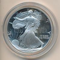 Amerikai Egyesült Államok 1990. 1$ Ag 1oz. "Liberty" T:PP Dísztokban
USA 1990. 1 Dollar Ag...
