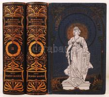 Acsády Ignác: A magyar birodalom története I-II. A kútfők alapján a művelt közönség számára. Bp., 1903-1904, Athenaeum. Aranyozott gerincű félbőr kötés, belső előlapja hiányzik, az első lap kijár, az első kötet belsejében a lapok kijárnak, kopottas állapotban.