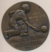 Matzon Frigyes (1909-1986) 1950. "Budapesti Tekéző Alszövetség" Br díjérem (77mm) T:1-