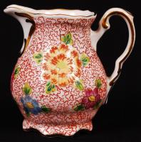 Orbán Gizi által festett hiányos mokkás készlet kiegészítőkkel, kézzel festett, jelzett, hibátlan