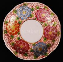 Orbán Gizi által festett hiányos mokkás készlet kiegészítőkkel, kézzel festett, jelzett, hibátlan