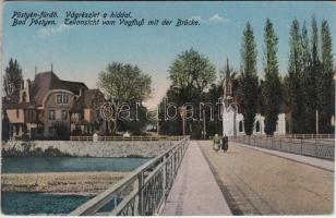 Pöstyénfürdő, Vág részlet, híd / river, bridge