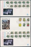 Definitive: fruits set + 2 stampbooklet sheet on 3 FDC, Forgalmi: gyümölcsök sor + 2 bélyegfüzetlap 3 FDC