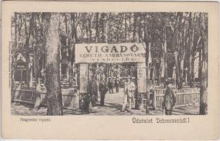 Debrecen, Nagyerdei Vigadó, Németh András és Társa vendéglős, Pongrácz Géza kiadása (kis szakadás / small tear)