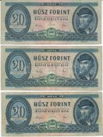 1965. 20Ft (3x) T:III,III-