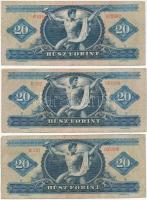 1965. 20Ft (3x) T:III,III-