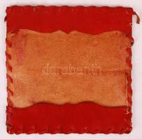 1938 Folyamőr bál feliratú bőr táncrend tartó tok,, 11x6 cm