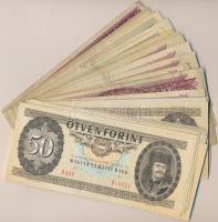 38db vegyes magyar bankjegy tétel a forint időszakból T:vegyes