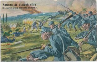 Visszavert olasz támadás Isonzónál / Military WWI the battle of Isonzo