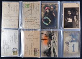 36 db RÉGI motívum lap; üdvözlő, újév / 36 old motive cards; greeting, new year