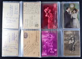 36 db RÉGI motívum lap; üdvözlő, újév / 36 old motive cards; greeting, new year