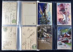 36 db RÉGI motívum lap; üdvözlő, újév / 36 old motive cards; greeting, new year