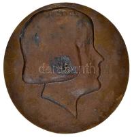 Konkoly Sugár József (1887-) 1921. "Fiatal lány portréja" Br plakett (143x148mm) T:2