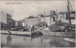 Cres, Cherso; market square