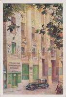 Budapest V. Deák Ferenc utca 5. Pesti Hazai Első Takarékpénztár Egyesület, autó, reklám s: Háry