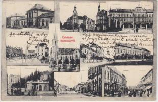 Kaposvár, Indóház, Városháza, Állami Főgimnázium, Erzsébet út, laktanya, MÁV nevelő és Tápintézet, Korona utca, Zárda utca