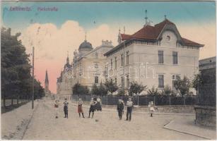Litomerice, Leitmeritz; Parkstrasse / street (Rb)