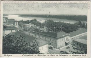 Budapest II. Császár fürdő, villamos (EB)