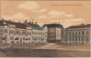 Temesvár, Erzsébetváros, Dózsa tér / square