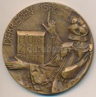 Ligeti Erika (1934-) DN "Debrecen 1561 - Huszár Gál / ANY (Alföldi Nyomda) - Hűséges Munkáért" Br emlékérem (60mm) T:2