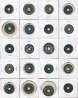 22db klf kínai és japán fémpénz a császárság korából T:vegyes 22pcs of mixed Chinese and Japanese coins from the Empire period T:mixed