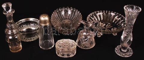 Nagy üveg tétel, összesen:8 db, hibátlanok