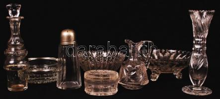 Nagy üveg tétel, összesen:8 db, hibátlanok