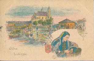 Vilnius, Wilna; Lukiszki / Lukiskes Square, church, folklore