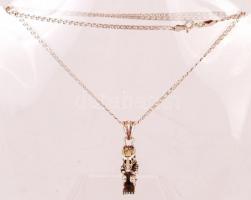 Ezüst (Ag) madárcsontváz medál ezüst (Ag) láncon, jelzett, h: 57 cm, 17 g /
Silver pendant with neck...
