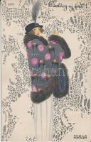 New Year, lady, B.K.W.I. 3090-2. s: Mela Koehler (EB)