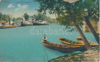 Siófok, Kikötő, Sió, csónak, gőzhajó (EB)