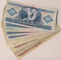 30db vegyes bankjegy tétel a forint időszakból T:vegyes