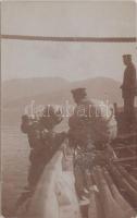 1915 SMS Blitz, diver and mariners, D.R.P. Nr. 176 323. photo (EK)