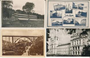 25 db vegyes történelmi magyar városképes lap; magyar, felvidéki és erdélyi / 25 mixed historical Hungarian town-view postcards; Hungarian, Upper Hungarian, Transylvanian