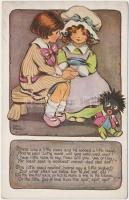 6 db RÉGI használatlan művész motívumlap; C. W. Faulkner Series; Marsh szignó / 6 old unused art motive cards; C. W. Faulkner Series; signed by Marsh