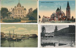6 db RÉGI magyar, felvidéki és horvát városképes lap / 6 old Hungarian, Croatian and Upper Hungarian postcards
