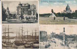 34 db RÉGI külföldi városképes lap; német, osztrák, ukrán, orosz / 34 old foreign town-view postcards; German, Austrian, Ukrainian, Russian