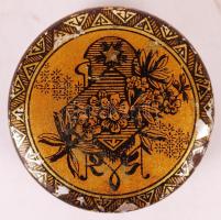 Kicsi fém gyógyszeres dobozka, d: 3,5 cm