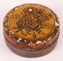 Kicsi fém gyógyszeres dobozka, d: 3,5 cm