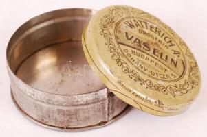 Watterich A. Drogeria Bp. Dohány utcarég fém dobozka, d: 8 cm