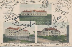 Kőszeg, Güns; Frigyes főherceg laktanya; kiadja Nussbaum N. Ferencz