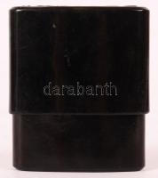 Nikotex fekete bakelit dobozka, 7x6 cm